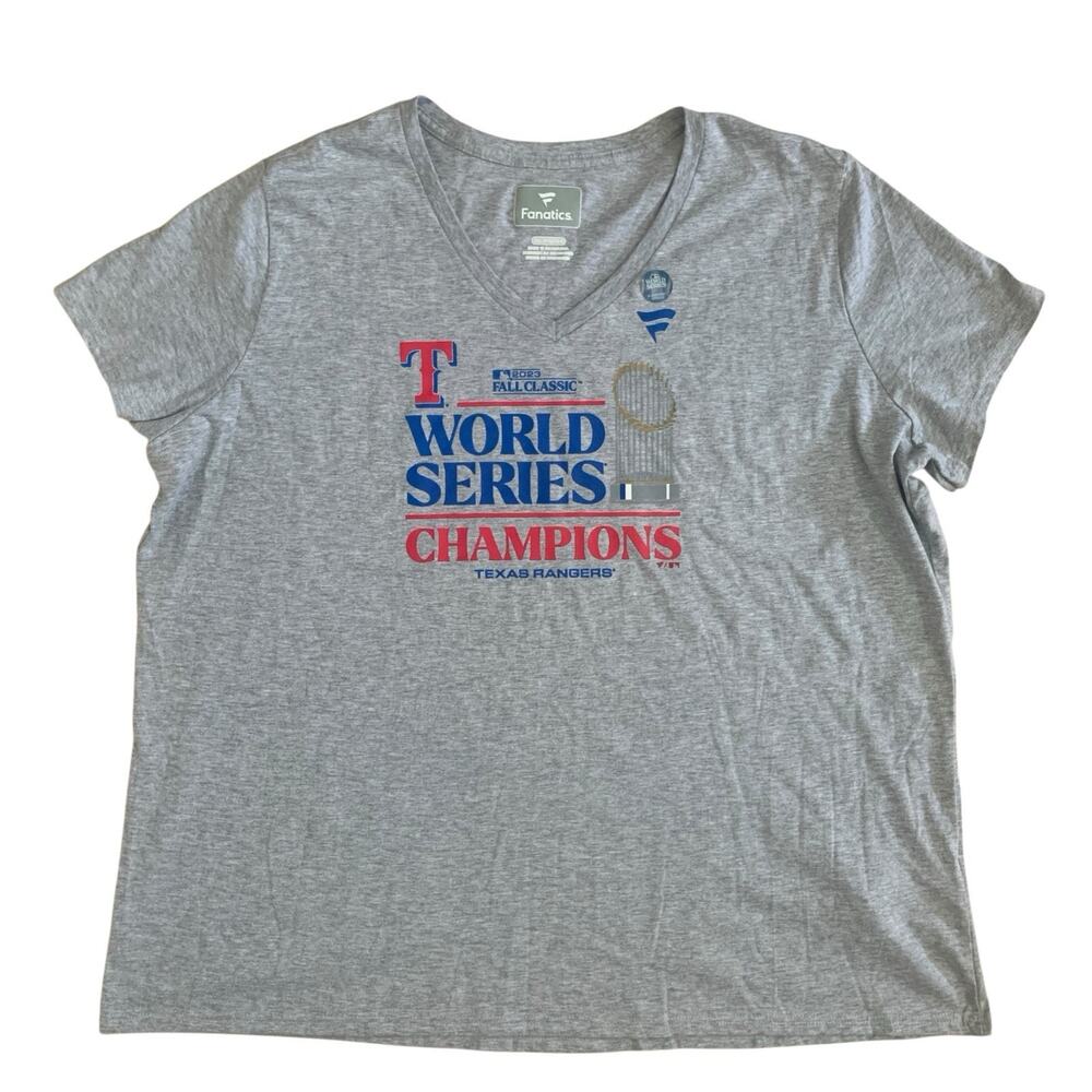 Fanatics Women's Size 3XL Texas Rangers 2023 World Series Champions MLB T-shirt